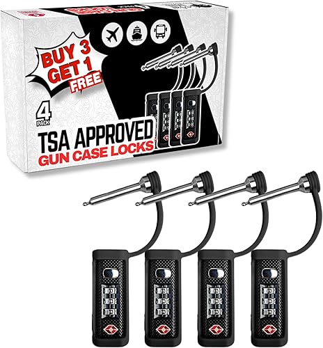 Funda de goma protectora aprobada por la TSA y resistente a los cortes MonoShaft seguro de un solo eje para armas, equipaje, rifles, pistolas y