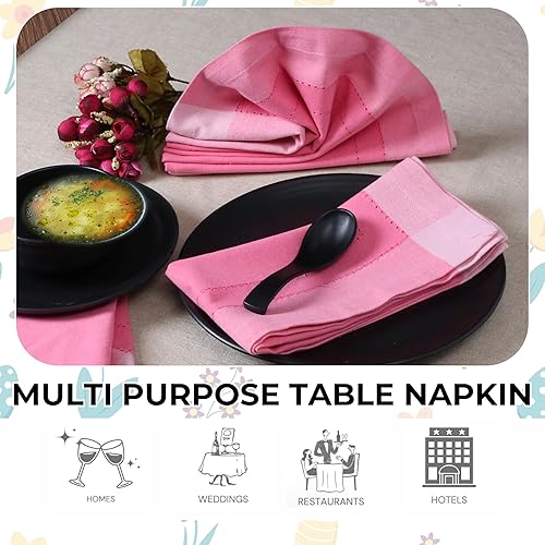 Miniatura 196 de Servilletas de lino y algodón de 18 x 18 pulgadas natural con vainica, servilletas de boda, servilletas de cóctel, servilletas de tela, servilletas