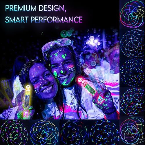 Miniatura 2 de UltraPoi Ultraligero LED Glow Stick (Par (2)) - Luz Arco Iris para Poi | Raves y conciertos