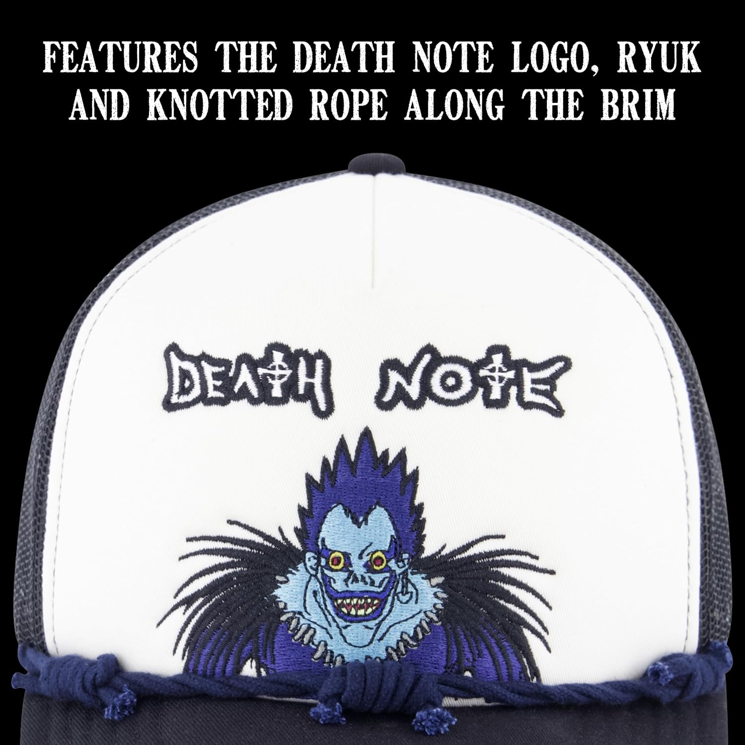 Death Note Hat, Adjustable Baseball Cap with Curved Brim, One Size