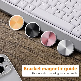 Giantree Mount Metal Plates for Magnetic Car Mount, 4 Pack Replacement Round Patch of Magnetic Cell Phone Mount Universal Circular Metal Disc with Strong Adhesive Sticker for Mobile Phone(4colors)