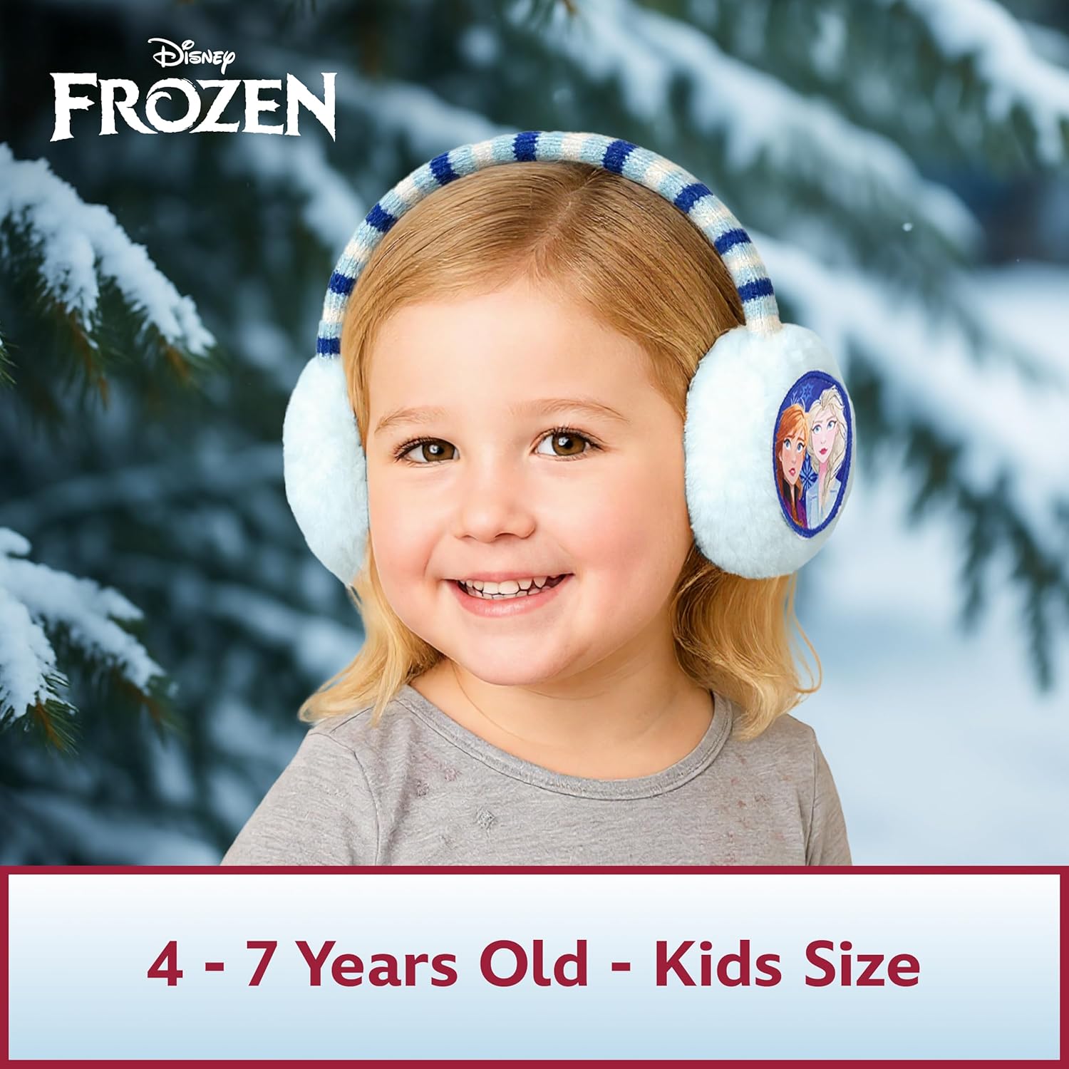 Disney Girls' Winter Earmuffs and Kids Set, Frozen 2 Ear Warmers Ages, Light Blue, Gloves-Age 4-7 - Image 5
