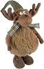 Northlight Whimsical Moose Gnome with Bendable Hat Arms and Antlers Christmas Figurine, 13, Brown