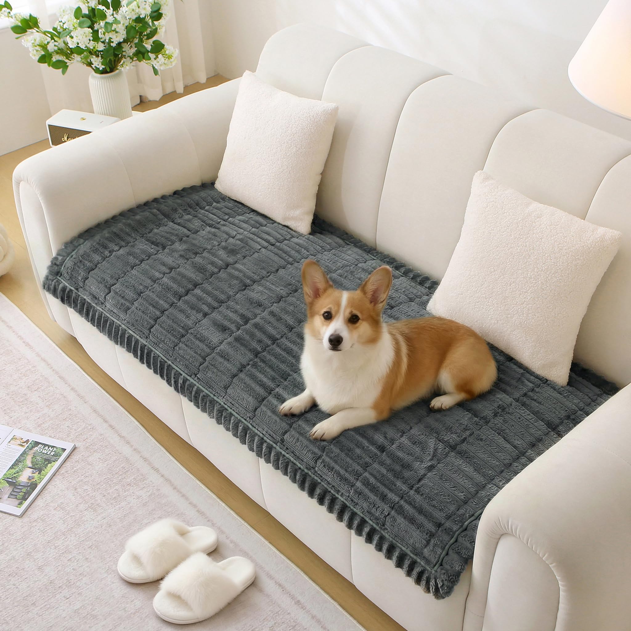 Pet Couch Covers for Sofa Washable Non Slip Dog Couch Cover Protector Pet Friendly Mat for 3 Cushion