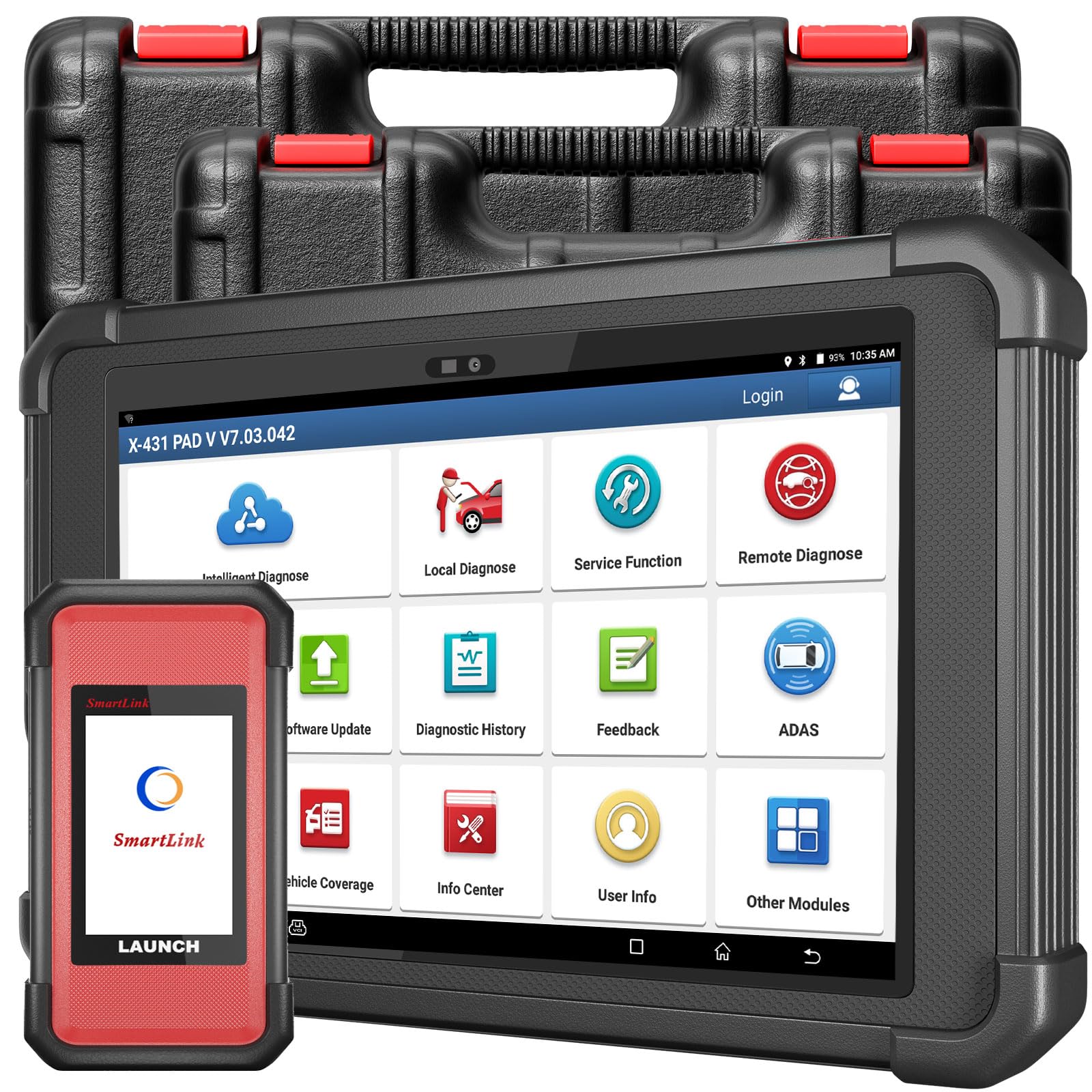 LAUNCH X431 PAD V Elite, 2025 New J2534 Protocol Tool, ECU Coding, Online Coding, Topology Map, Full Diagnostic Tool with CANFD/DOIP, Bi-Directional Control, 60+ Services,HD Truck, 2 Years Free Update