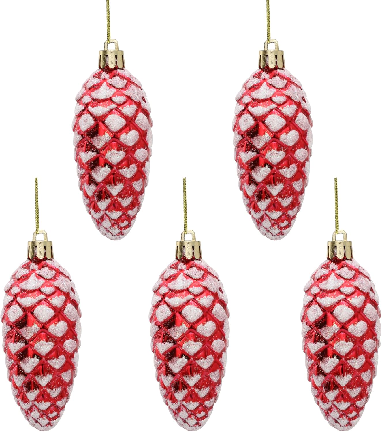 Topways Christmas Tree Baubles Ornaments, Shiny Matte Shatterproof Pine