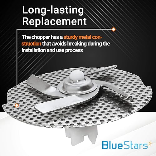 Miniatura 4 de BlueStars W10083957V - Cuchilla de acero inoxidable para lavavajillas, compatible con lavavajillas KitchenAid Whirlpool Kenmore - Reemplaza 8268383