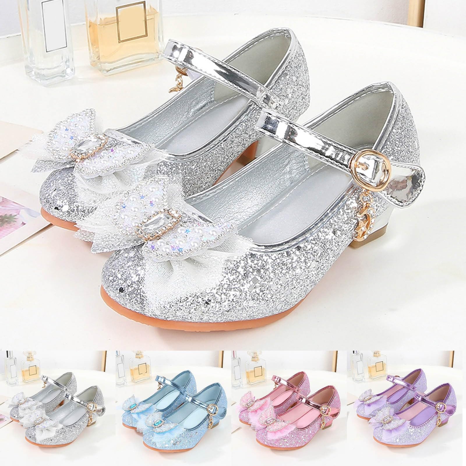Scarpe Eleganti per Ragazze Sandali da Bambina Scarpe Tacchi Bambina Scarpe Ragazze Vernice Scarpe Bambina Cerimonia Scarpe Ragazza per Cerimonia Festa Scarpette Danza Bambina