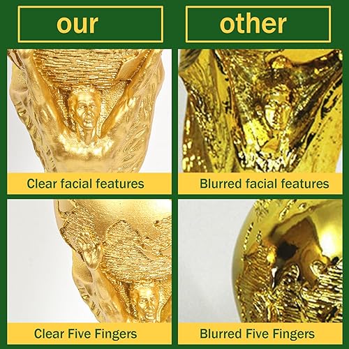 Miniatura 3 de Oeedsns Balón de fútbol de la Copa del Mundo 2022, réplica de trofeo de la Copa del Mundo de 10.6 pulgadas, réplica de trofeo de resina