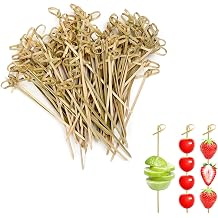 Perfect Stix Bamboo Pick 4 300ct Bamboo Knot Picks, Cocktail and Hors DOeuvre, 4" Pack of 300