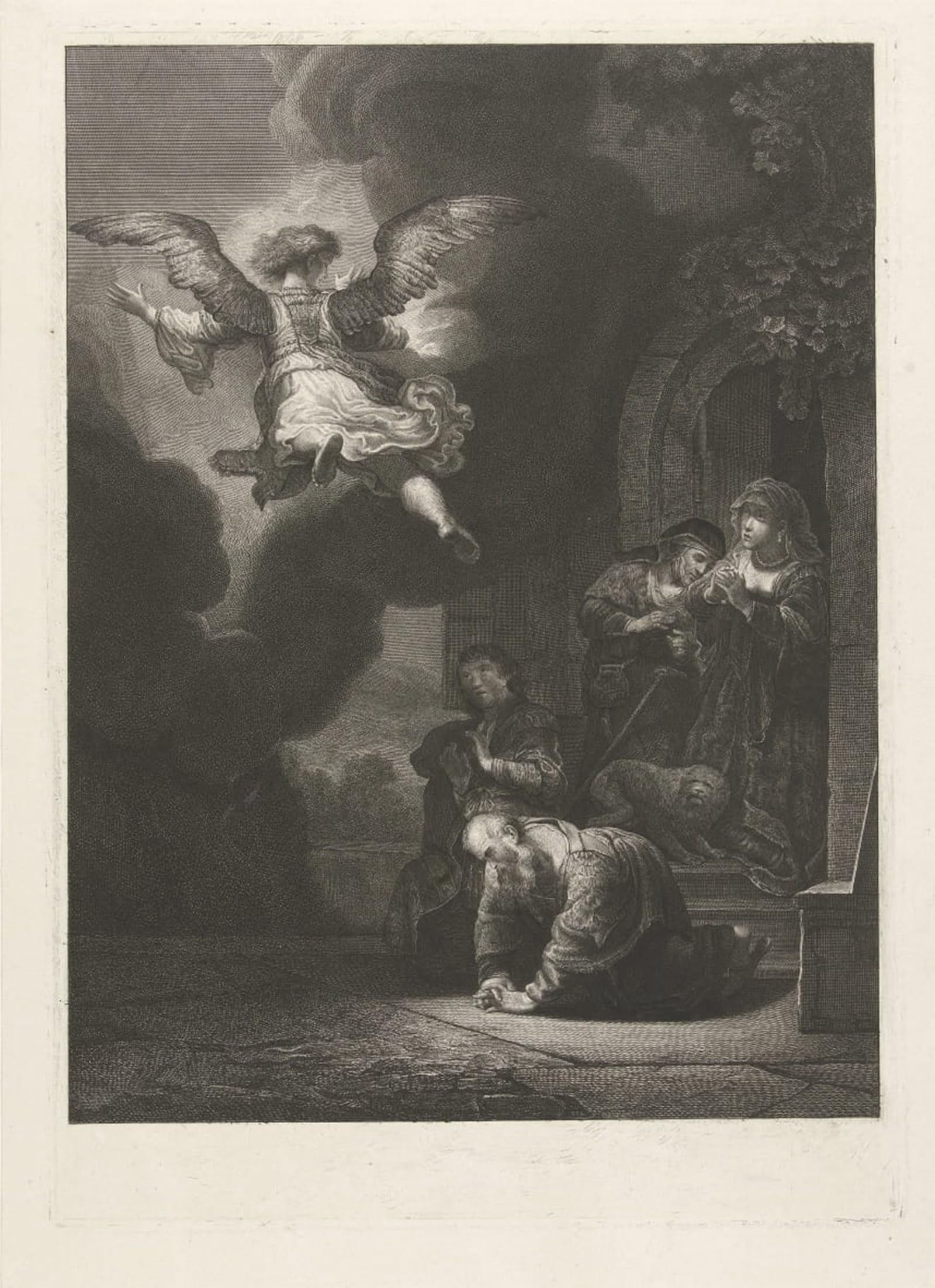 Posteriik No Frame Famous Print Pop Art Wall Art Graffiti The Angel Leaves Tobias And His Family By Johannes Pieter De Frey Art Prints For Home Decor 60X90cm
