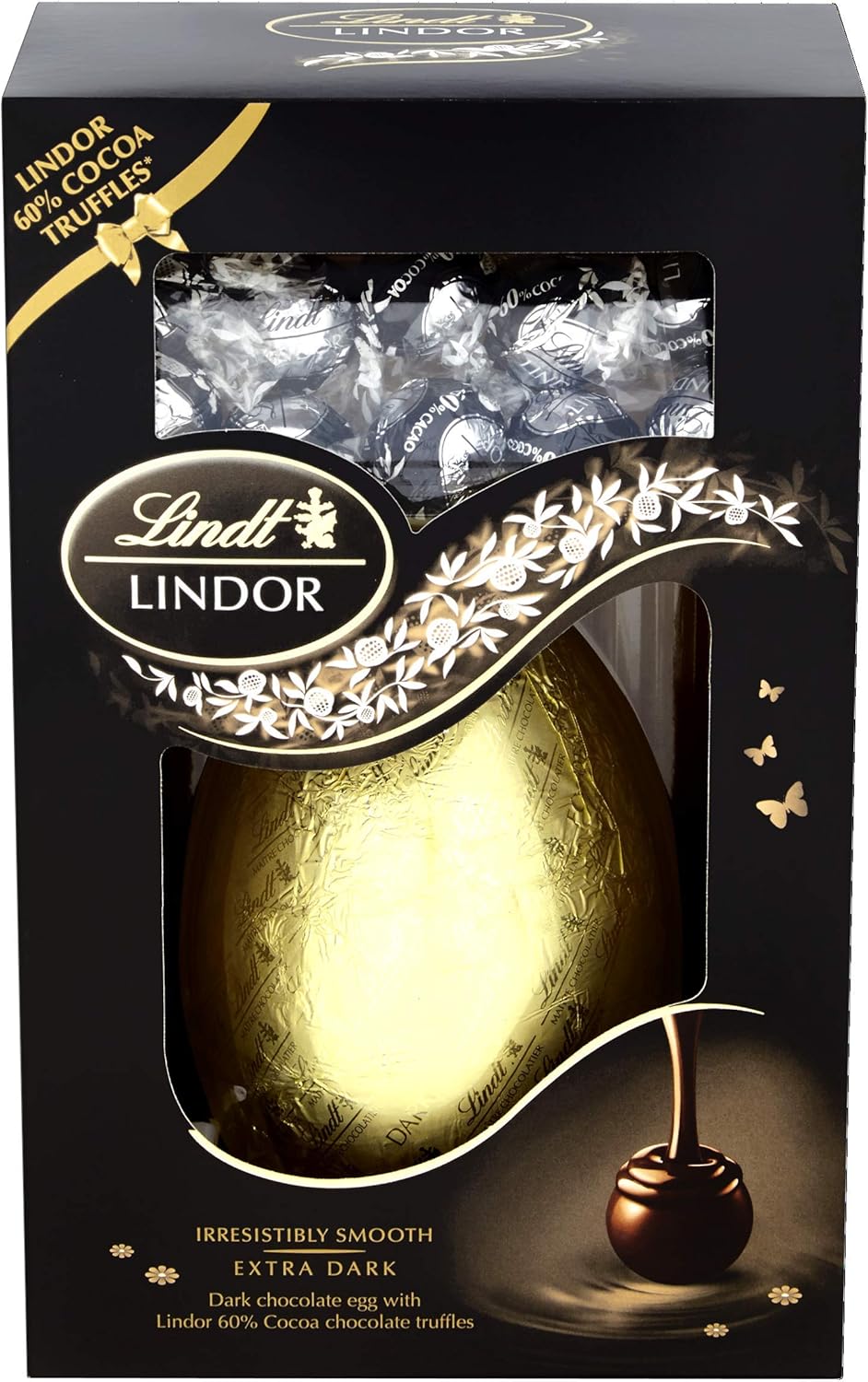 Amazon Lindt Lindor 60 Dark Shell Easter Egg 260g, イースターエッグ, チョコレート