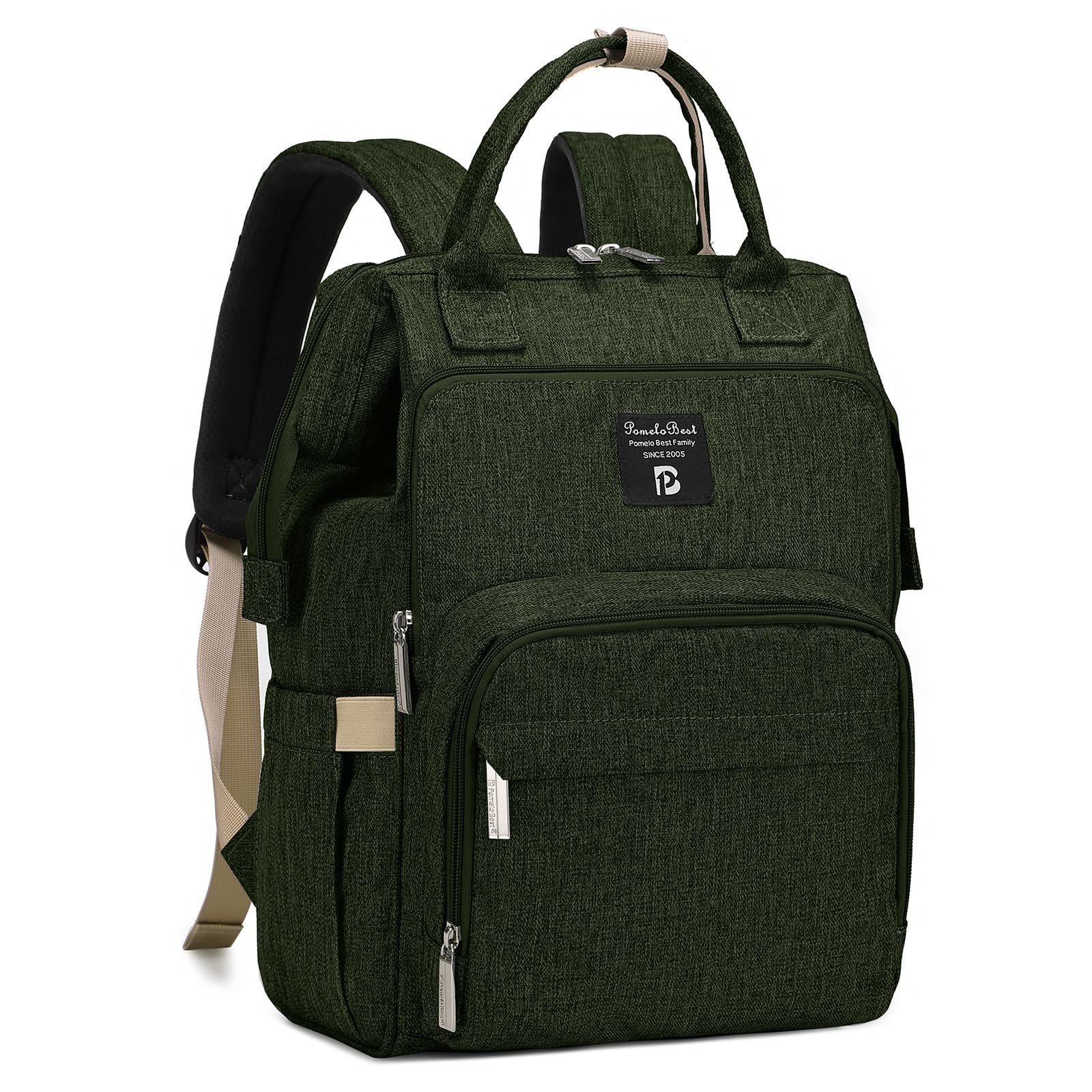 Mochila de Pañales y Biberones, Impermeable, Gran Capacidad y Compartimiento Múltiple, Mochila Cambiador pañales Puede Colgarse Sobre la Silla de Bebés