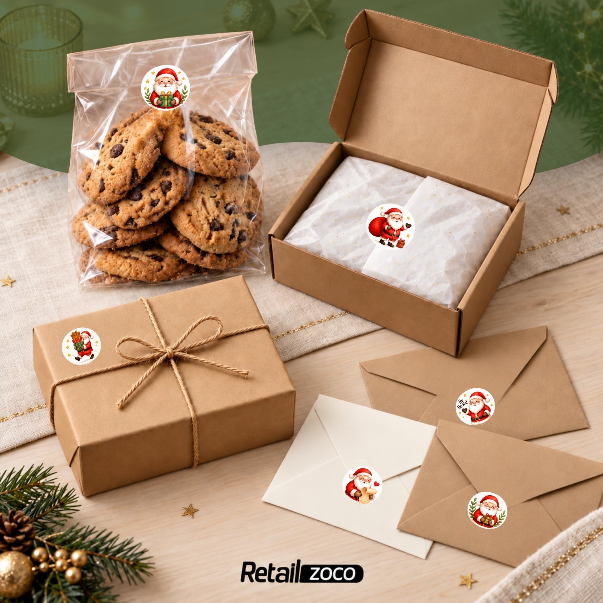 Pegatinas de Papa Noel para Niños, Christmas stickers, 3 Unidades - imagen 5