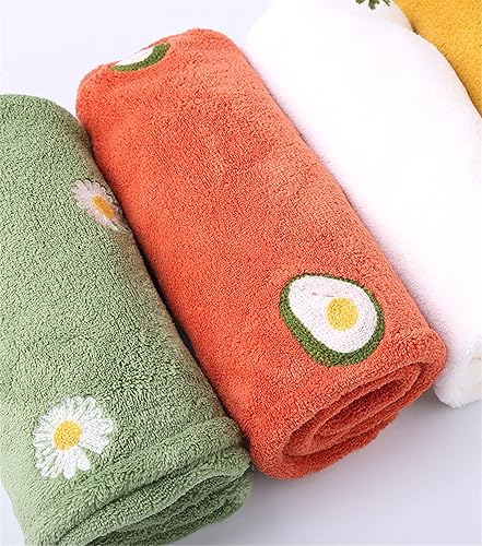 Miniatura 4 de Toalla colorida para el cabello con patrón de aguacate, súper absorbente, de secado rápido, antiencrespamiento, turbante de microfibra suave para