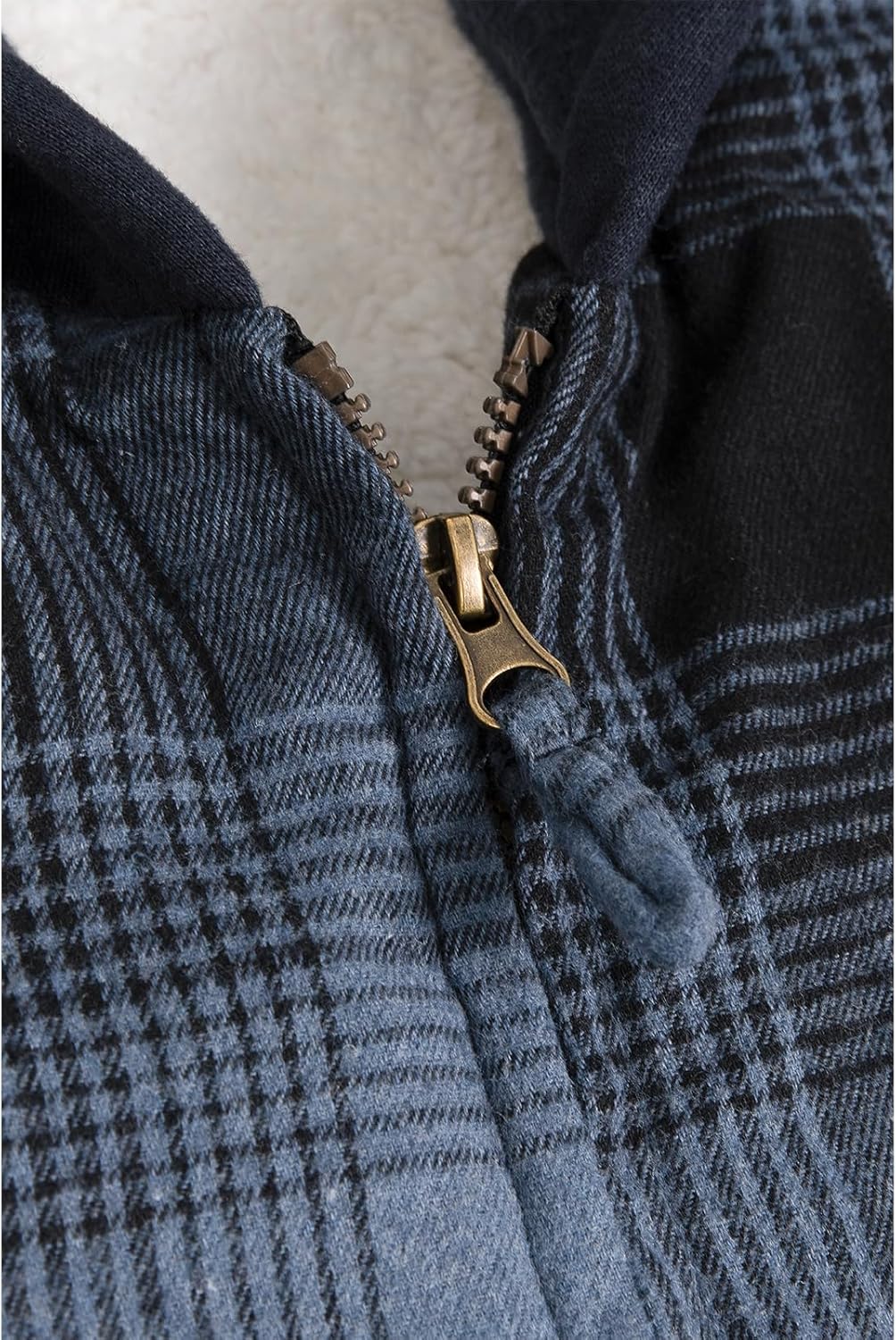 ZENTHACE Kids Toddler Boys Girls Warm Sherpa Lined Plaid Flannel Shirt Jacket,Full-Zip Hooded Sweatshirt - Image 7