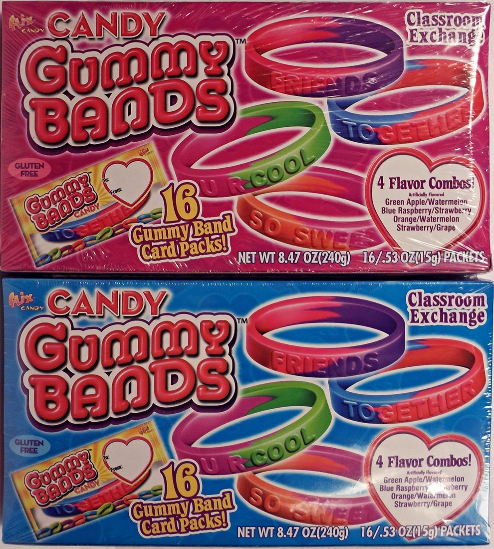 Candy Gummy Bands Classroom Exchange Wristbands Valentine