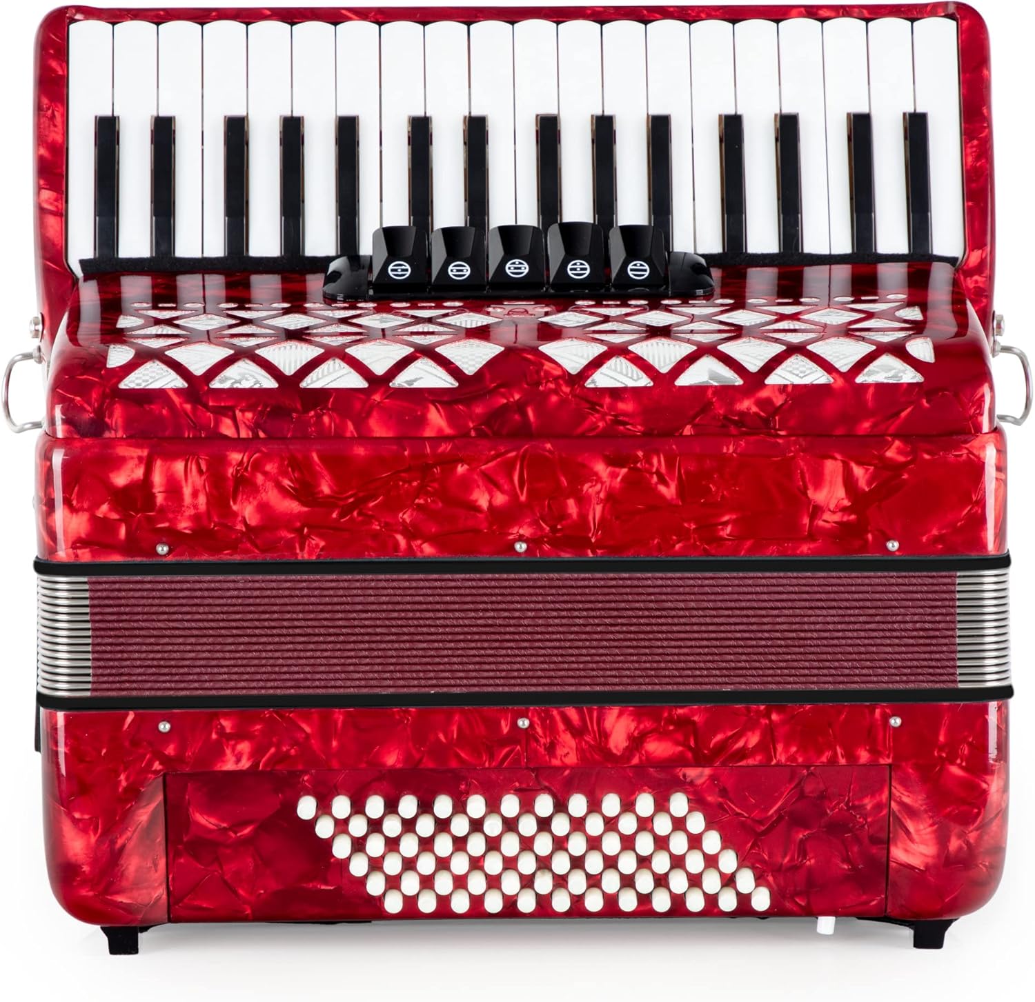 Classic Cantabile 72 bass accordion "Secondo V" red