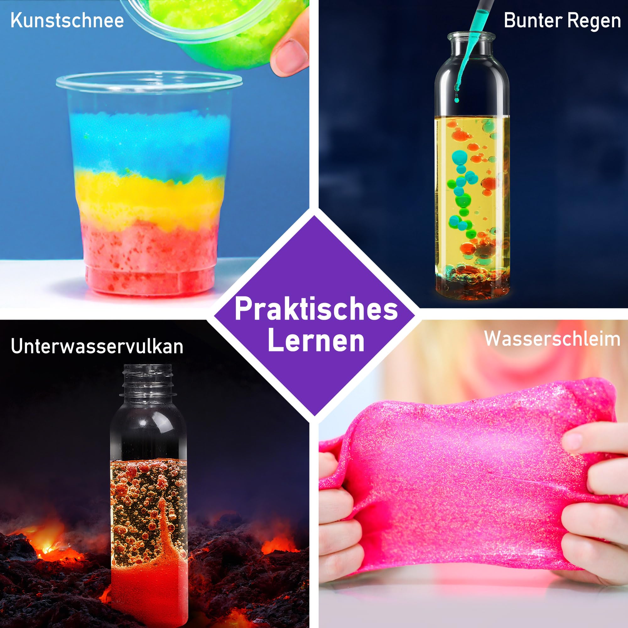 BenBen 155+ Experimente für Kinder ab 6 7 8 9 10, Wissenschaft Experimentierkasten für Kinder, STEM Spielzeug Geschenk für Jungen Mädchen