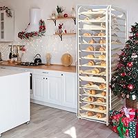 Vista 6 de Riakrum 2 piezas de 2 piezas de cubierta para panecillos para panadería, hoja de 20 niveles para el hogar, cocina, restaurante, panadería, 28