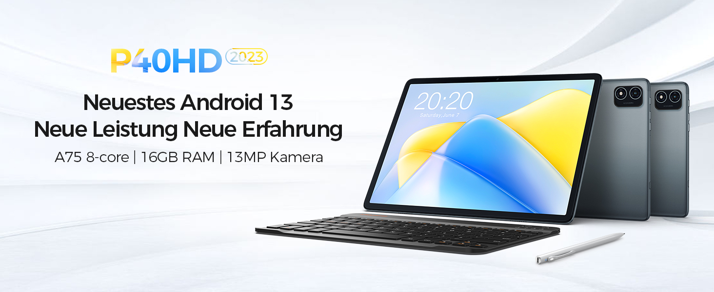 TECLAST P40HD 2024 Android 13 Tablet 10+ Zoll,16GB RAM+128GB ROM