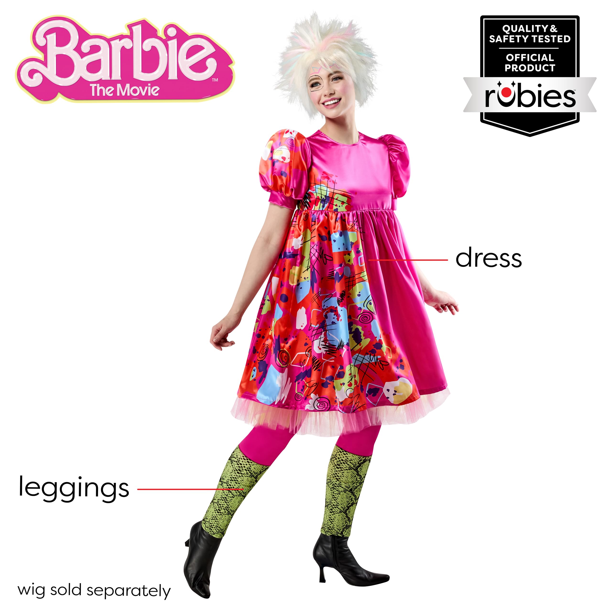 Rubies Fantazyjna sukienka dla dorosłych Kobiety Weird Barbie Adult Costume (1 w zestawie)
