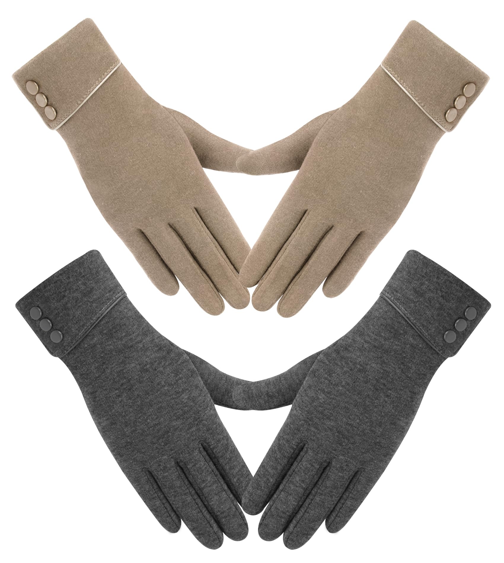 Gants Chauds D'hiver Pour écran Tactile Pour Femmes Avec Une Doublure
