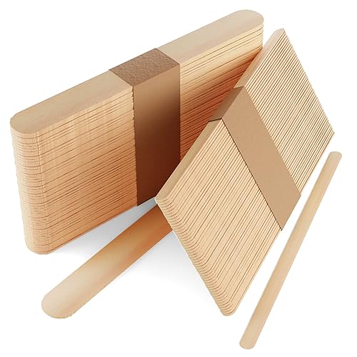 JJ Autumn Varillas aplicadoras de madera de alta calidad para depilación de cera, espátulas de madera de abedul natural para aplicación de cera dura