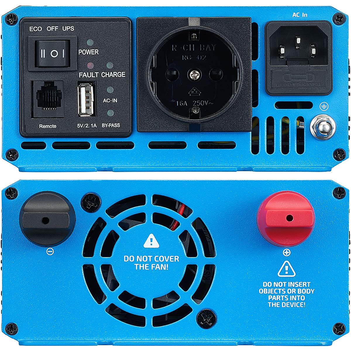 ECTIVE CSI PRO 1000W Wechselrichter 12V Auf 230V – Reine Sinuswelle, 20A Ladegerät, USV, Überlastschutz, Leise, Für Wohnmobil & Offgrid