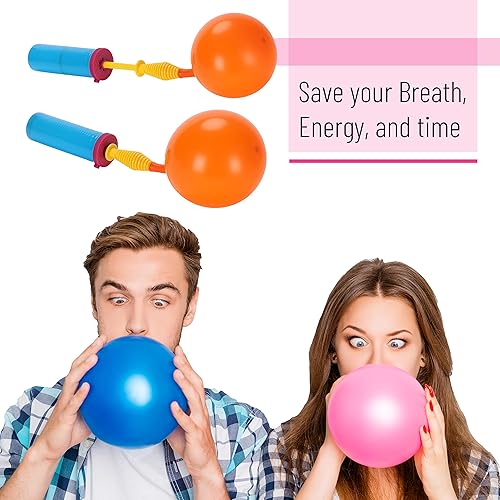 Miniatura 4 de Mr. Pen - Paquete de 2, inflador de bomba de globo de doble acción de 2 vías, soplador de globos portátil
