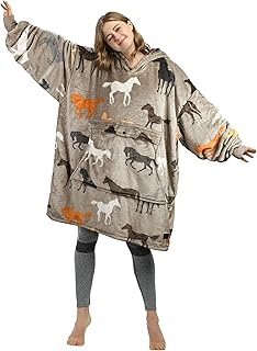 Catalonia Oversized Blanket Hoodie Sweatshirt, Fleece Pullover with Large Front Pocket, for Adults Men Women