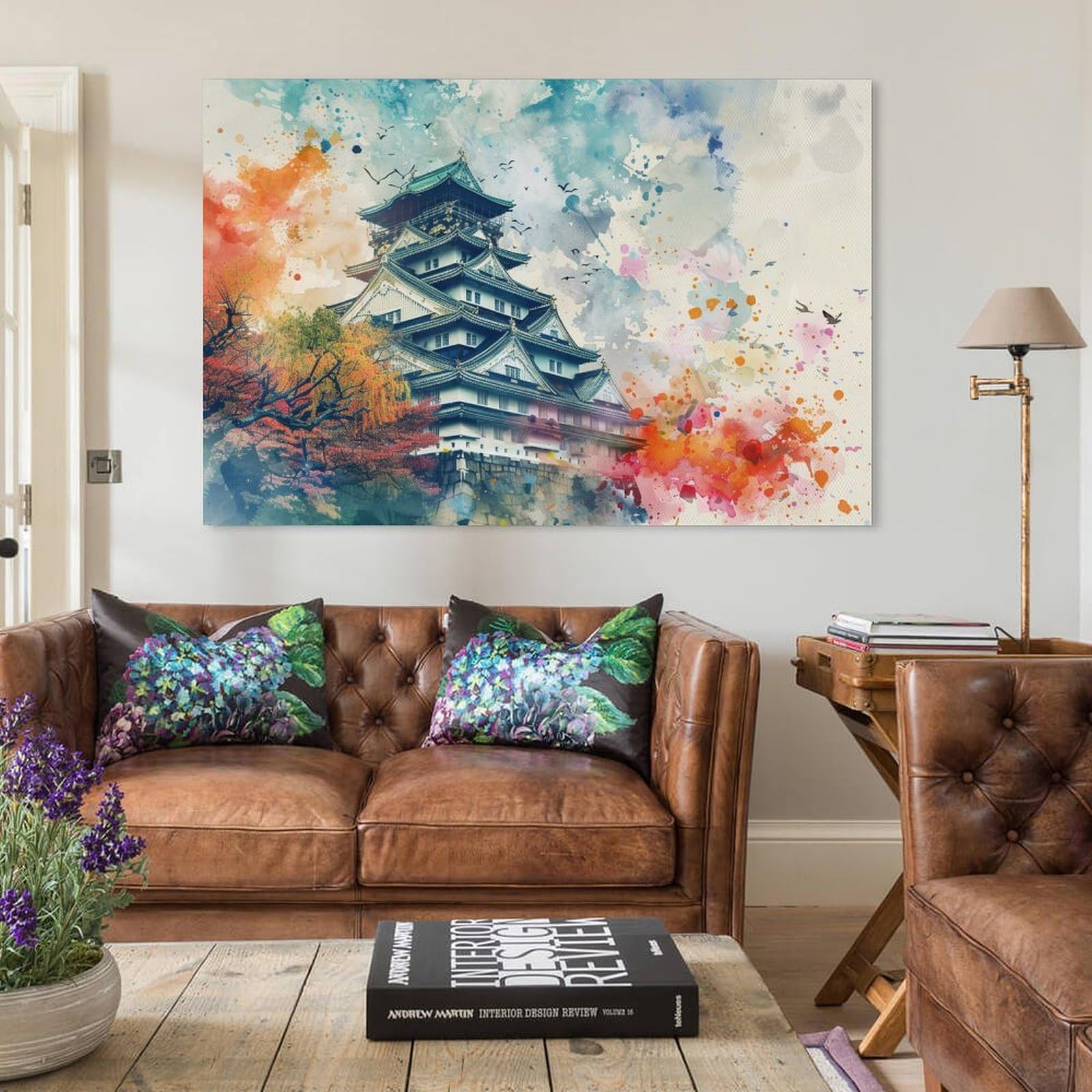 絵 水彩画  インテリア 絵画 インテリア 額絵 水彩画 青と緑の世界 思い出の木 | iichi