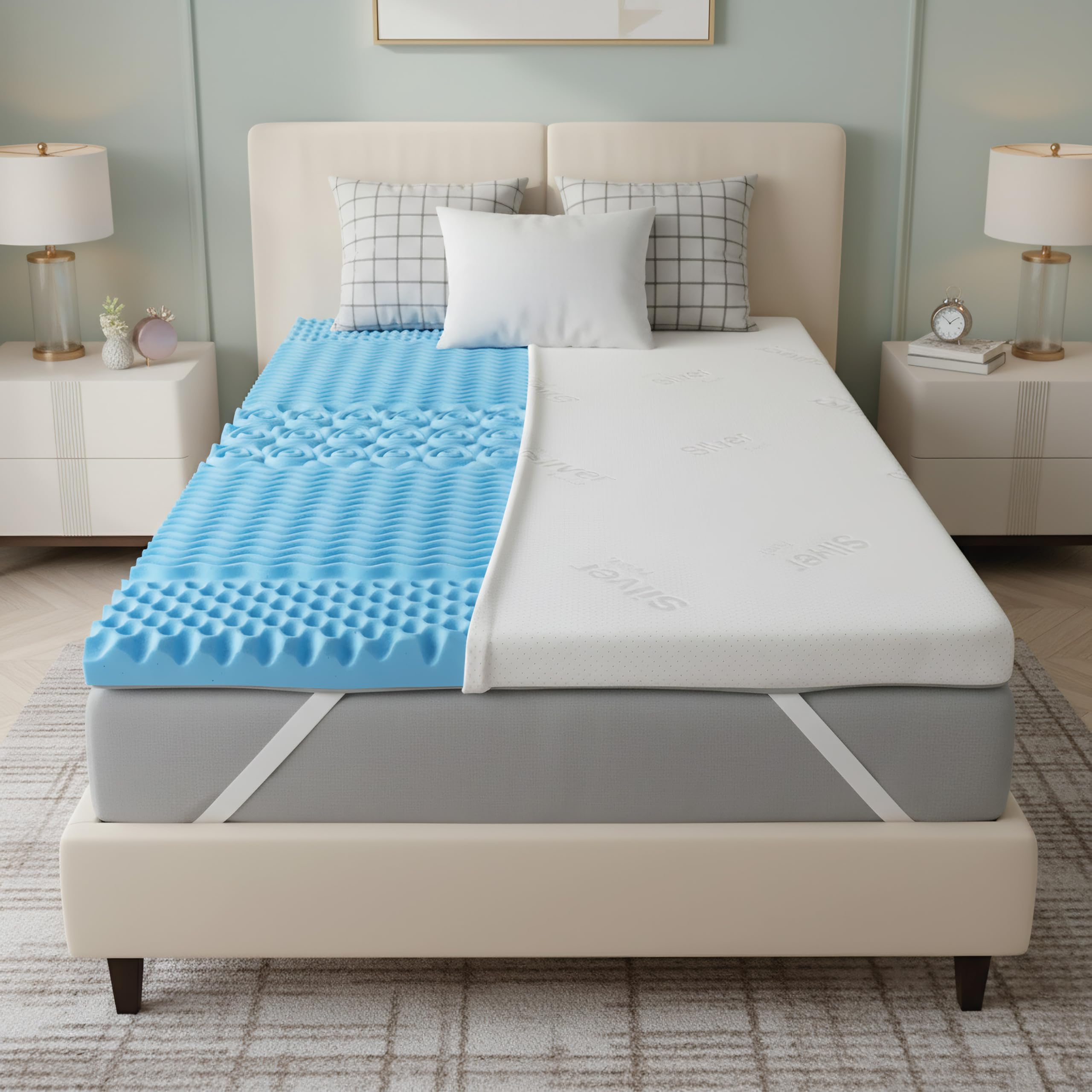 Topper 180 x 200 cm memory foam 7 zone rinfrescanti sp. 5 cm - VENARI di YSMÉE | Leroy Merlin