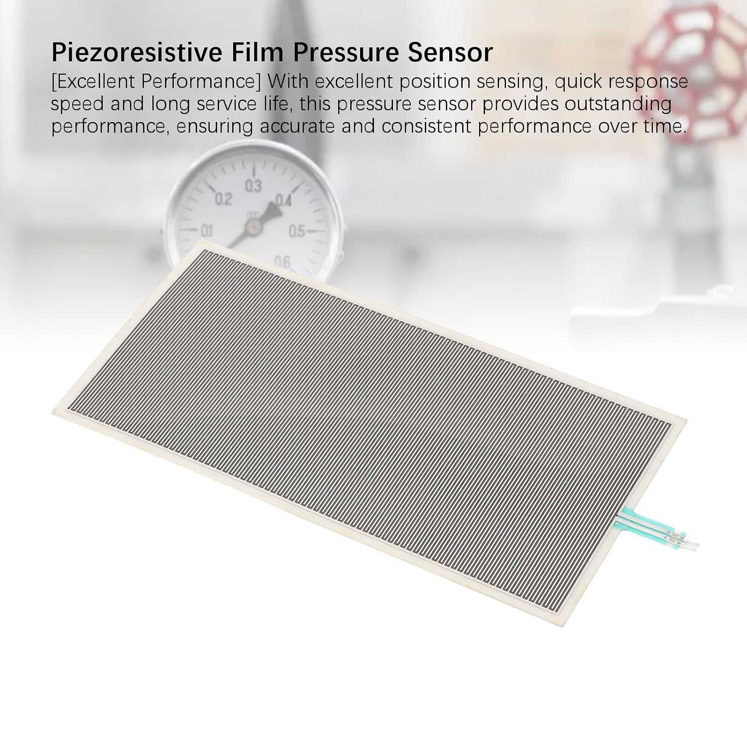 Flexible Pressure Sensor, Thin Film Piezoresistive Switch, Polyester Material 200x100mm 0.45mm for Buttons and Touch Applications