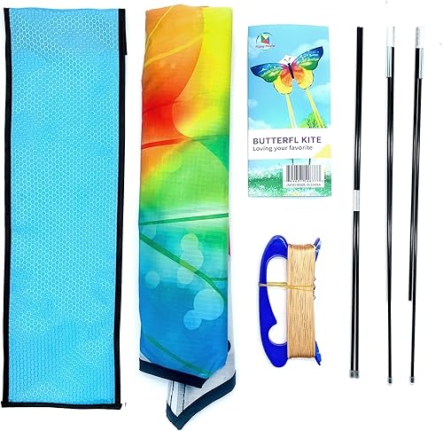 Miniatura 7 de Flying Hoofer Butterfly Kite for Kids & Adults Easy to Fly,Large Single Line Kite for Beach Trip & Park & Family Outdoor Activities,Comes with 300