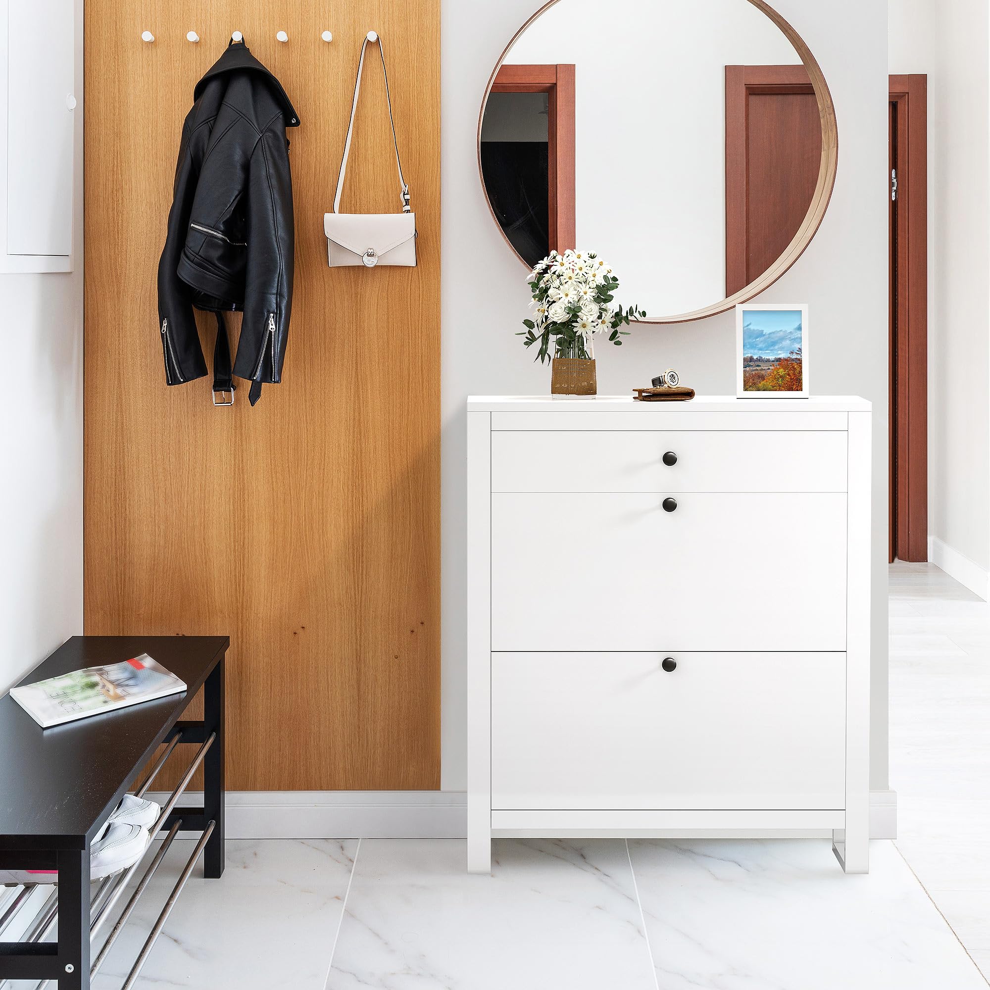 Entryway Bench With Shoe Ikea Hemnes Shoe Cabinet White YITAHOME