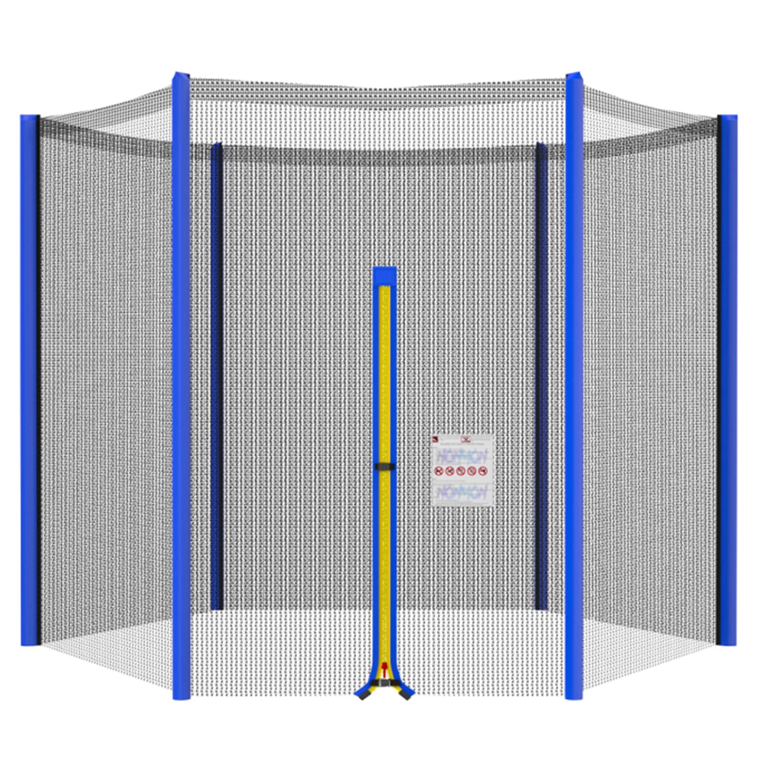 Cliselda Sicherheitsnetz für Trampolin 244 305 366 397 423 cm，Gartentrampolin Ersatznetz für 6 8 Stangen,Trampolin-Zubehör,Sicherheitsnetz,mit Reißverschluss, UV-beständig