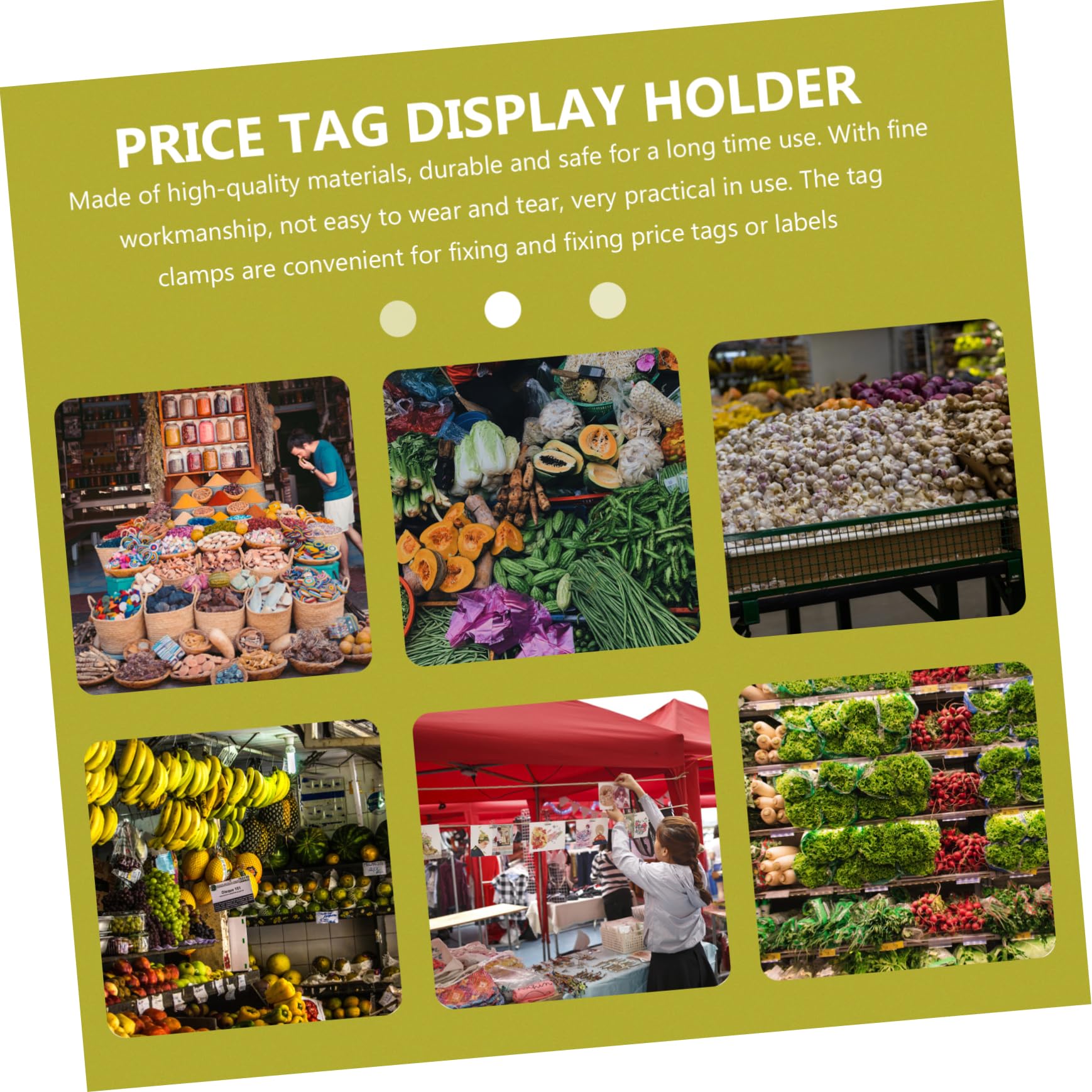 Shop Display Labels Price Signs For Vendors 5 Pack Metal Label Holders - Supermarket Shelf ...