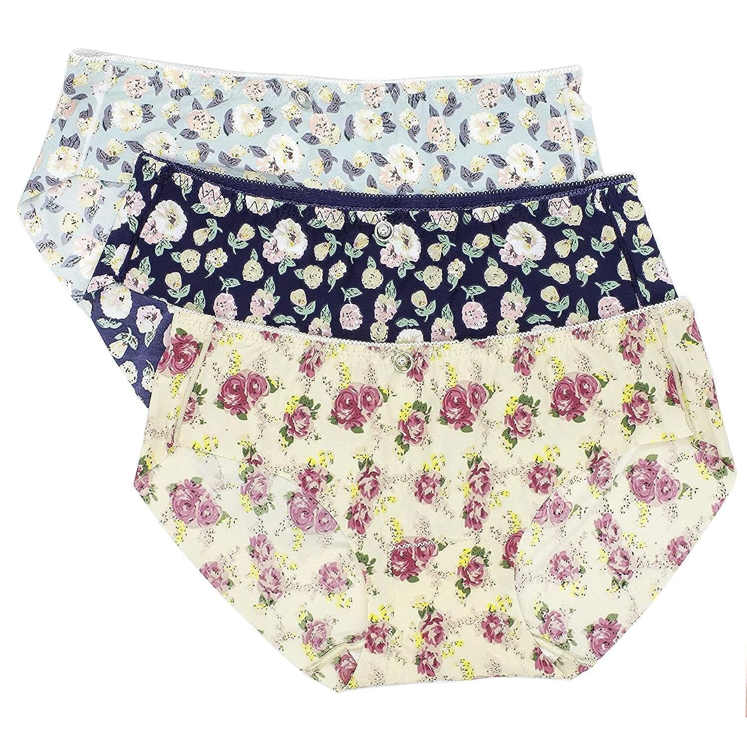 Women's Printed Multicolor Seamless Hipster Ice Silk Panty
