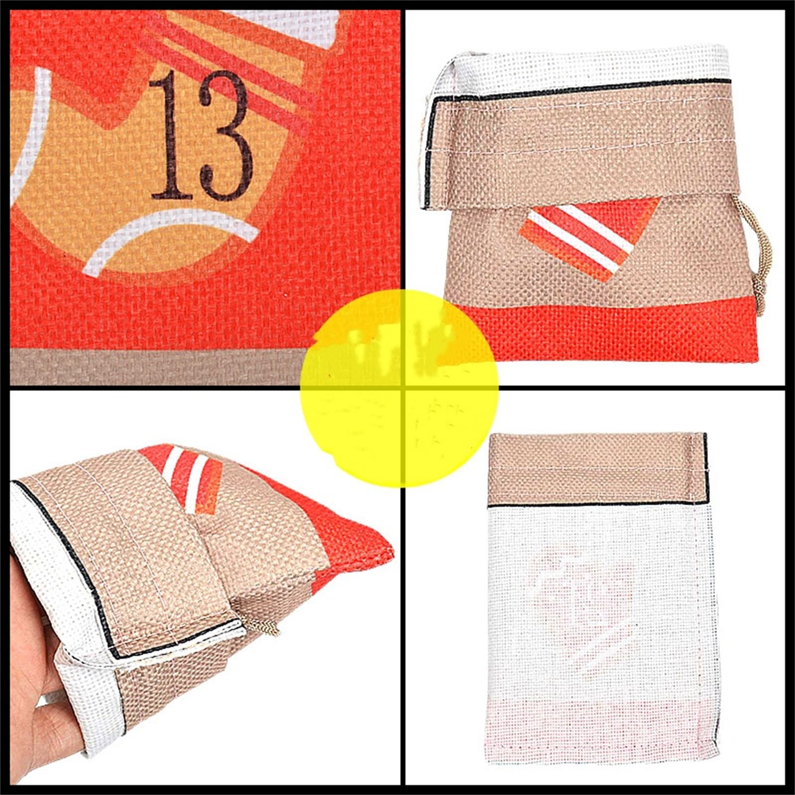 Adventskalender zum Befüllen, Adventskalender TüTen Zum BefüLlen, 24 Weihnachtskalender Stoffbeutel zum Selbstbefüllen, 10 * 15 cm DIY Stoffbeutel Weihnachtskalender Tüten mit Clips, Seil (2 set)