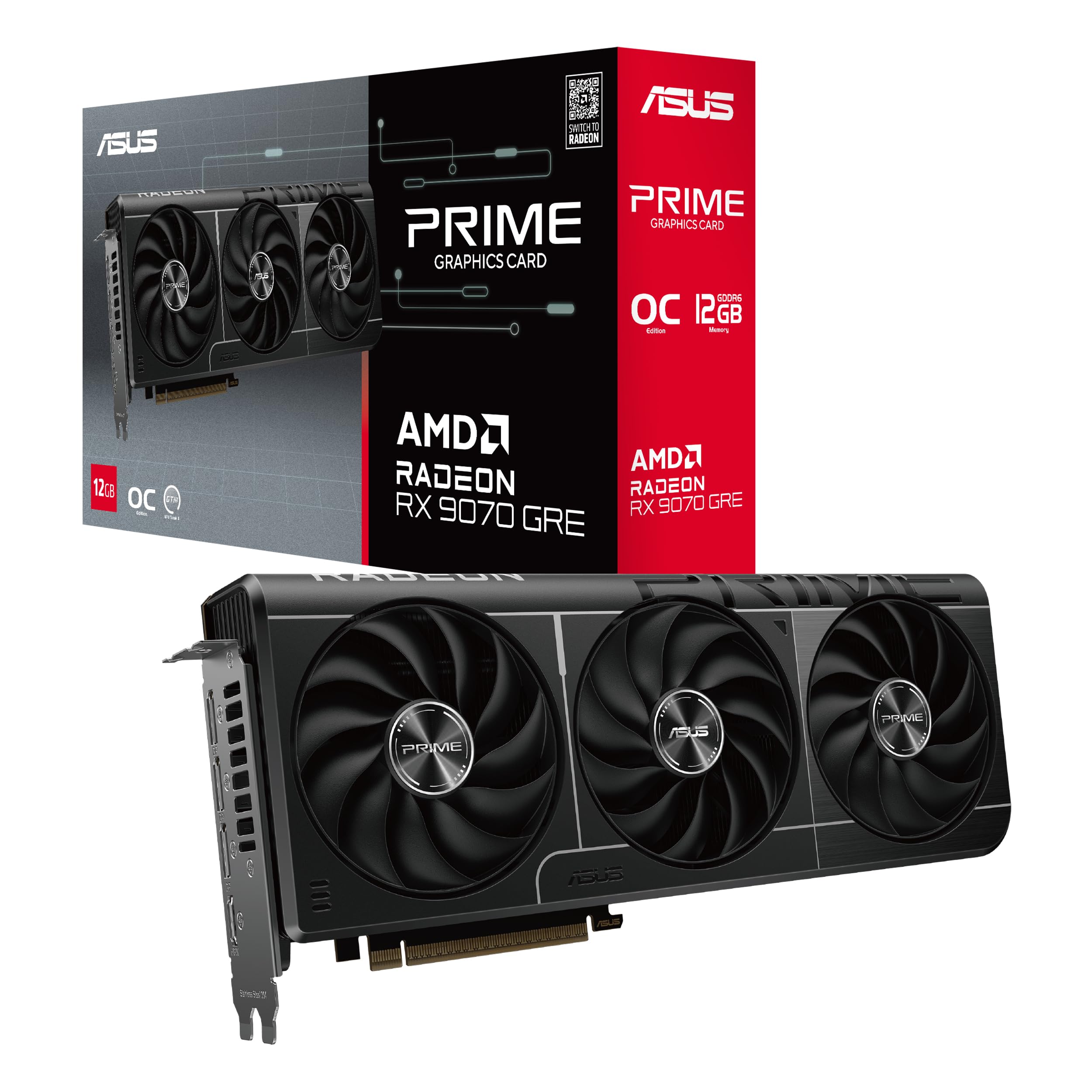 ASUS Prime Radeon™ RX 9070 GRE EVO OC Edition Graphics Card (PCIe 5.0, HDMI/DP 2.1, 2.5-Slot Design, axial-tech Fans, Dual Ball Fan Bearings, Dual BIOS, GPU Guard)-image-48