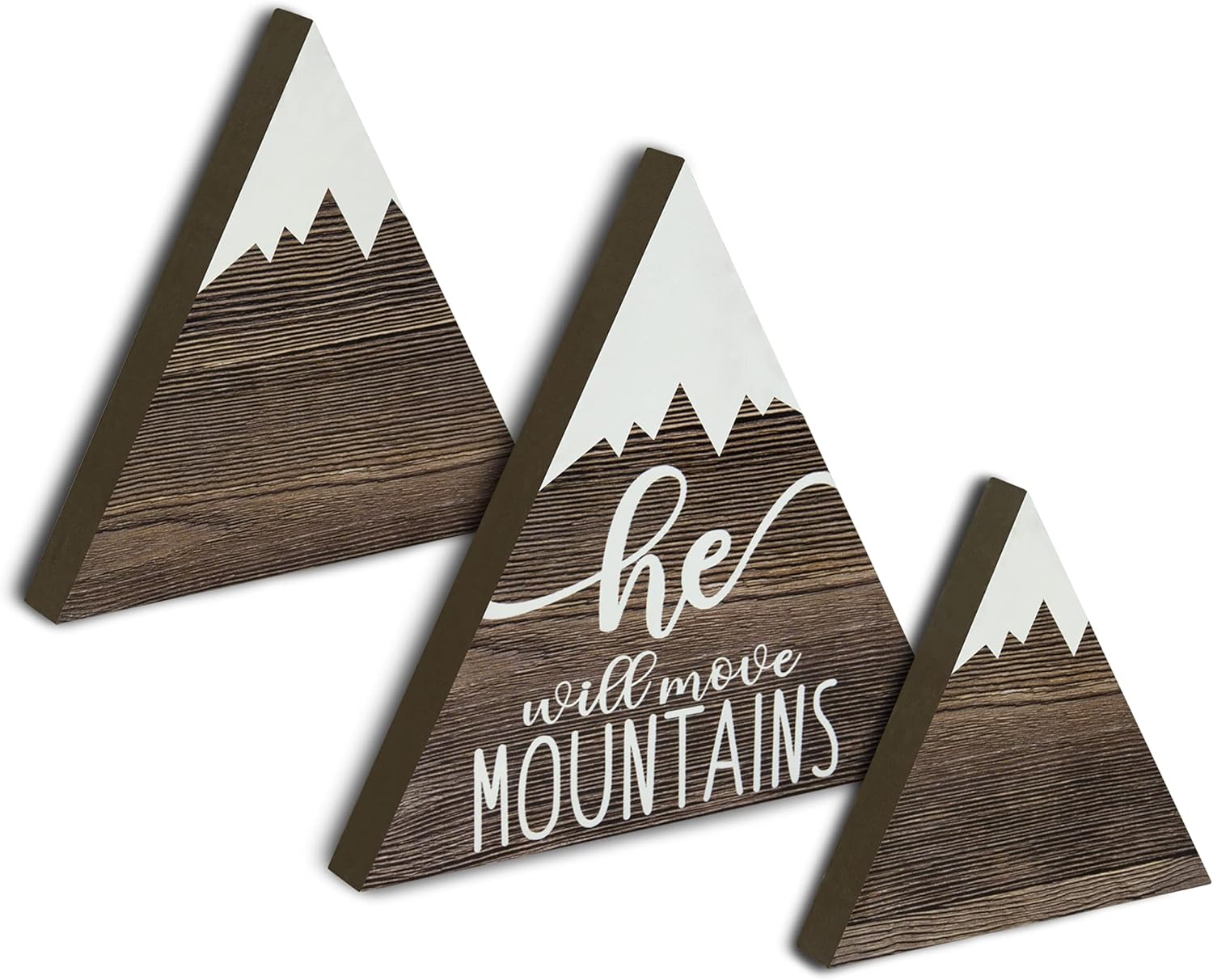 Riverside Rustics Hanging or Standing Wooden Mountain Decor