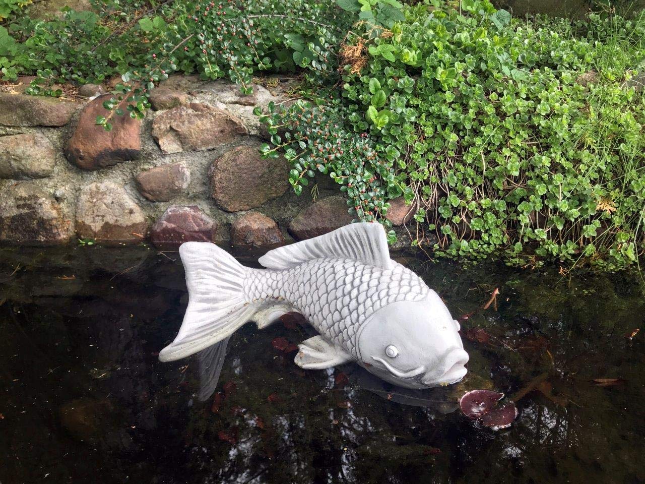 gartendekoparadies.de Masywna figurka kamienna Soragoi Koi duża ryba koi kamienny odlew odporny na mróz
