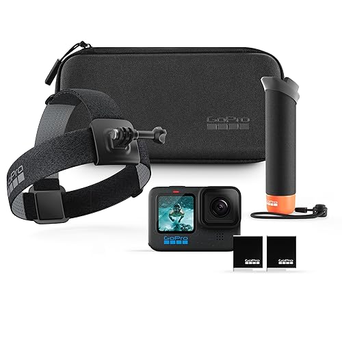Immagine del prodotto GoPro Pacchetto accessori HERO12: include fotocamera HERO12 Black, The Handler (impugnatura mobile), fascia per la testa 2.0, batteria ricaricabile Enduro (2 in totale) e custodia per il trasporto