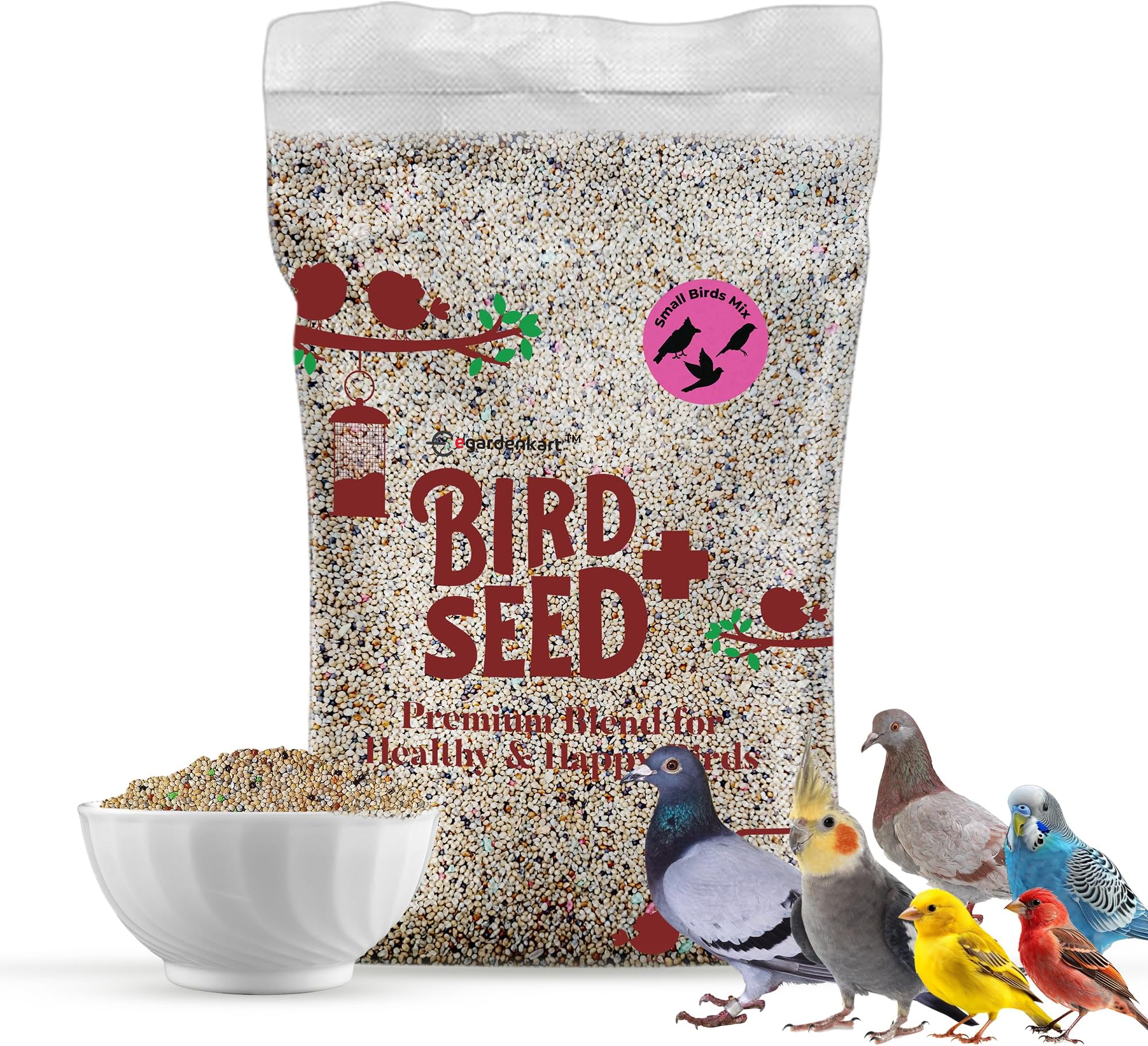 Small Bird Food for Budgies - 10 Kg, Bird Seed for Small Birds and Wild Birds | Bird Feed for Finches Canaries Cockatiel Hookbills doves quail and sparrows Seed mix (10kgs, Budgie)