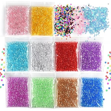 Amazon Kuuqa スライム Diy 作り用 キット 金魚鉢ビーズ 300g セット 十色 すらいむ ねんど 金魚鉢 ビーズ 粘土 作りスライム キット プラスチック ビーズ ボウルビーズ ビーズ ストーン 通販