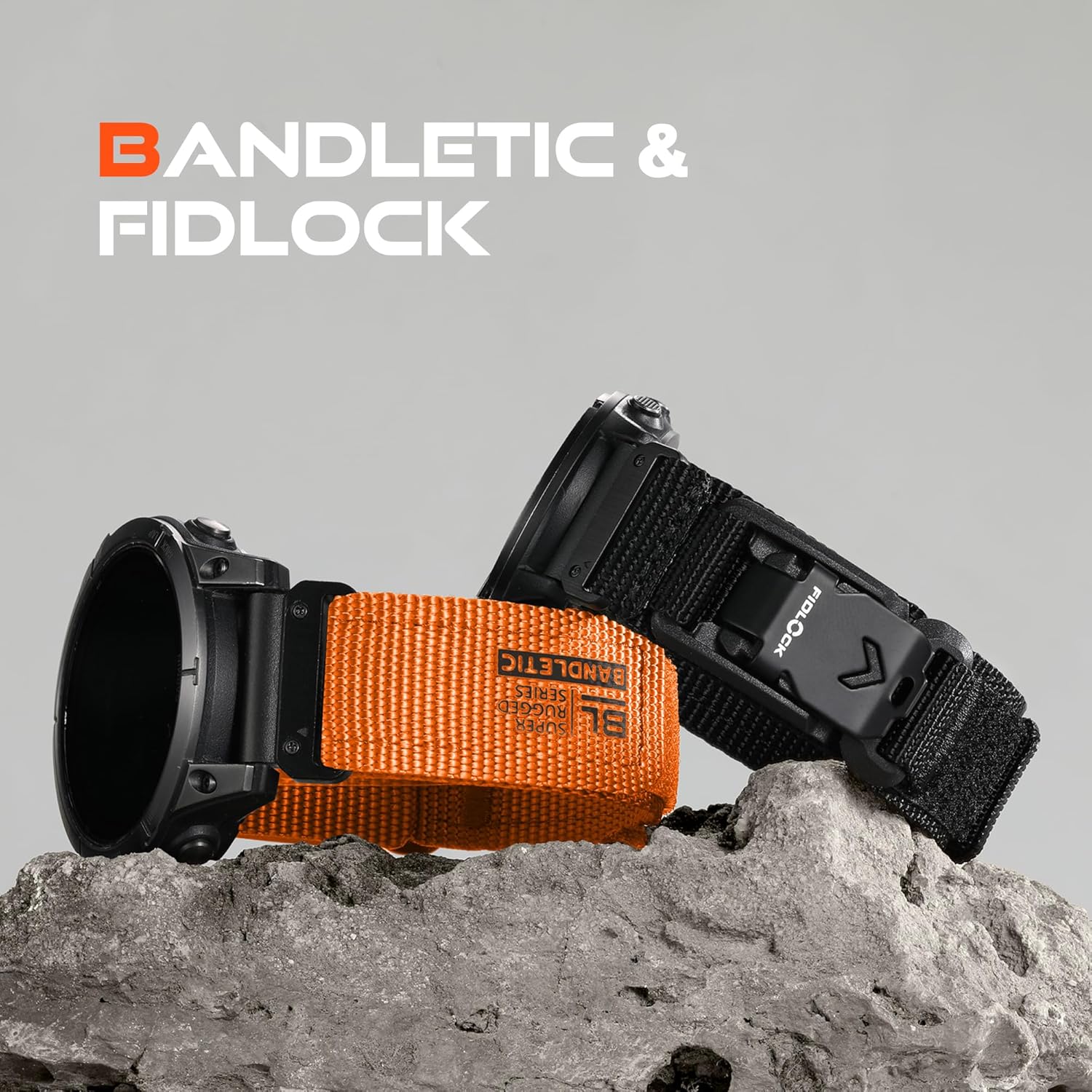 Bandletic Compatible with Garmin Fenix 5S Watch Band, 20mm Quick Fit Soft Nylon Strap with Magnetic Fidlock V-Buckle for Fenix 8 43mm/7S Pro/6S/5S Plus/Instinct 2s E 40mm/Epix 2 Pro 42mm, L-Orange - Image 9