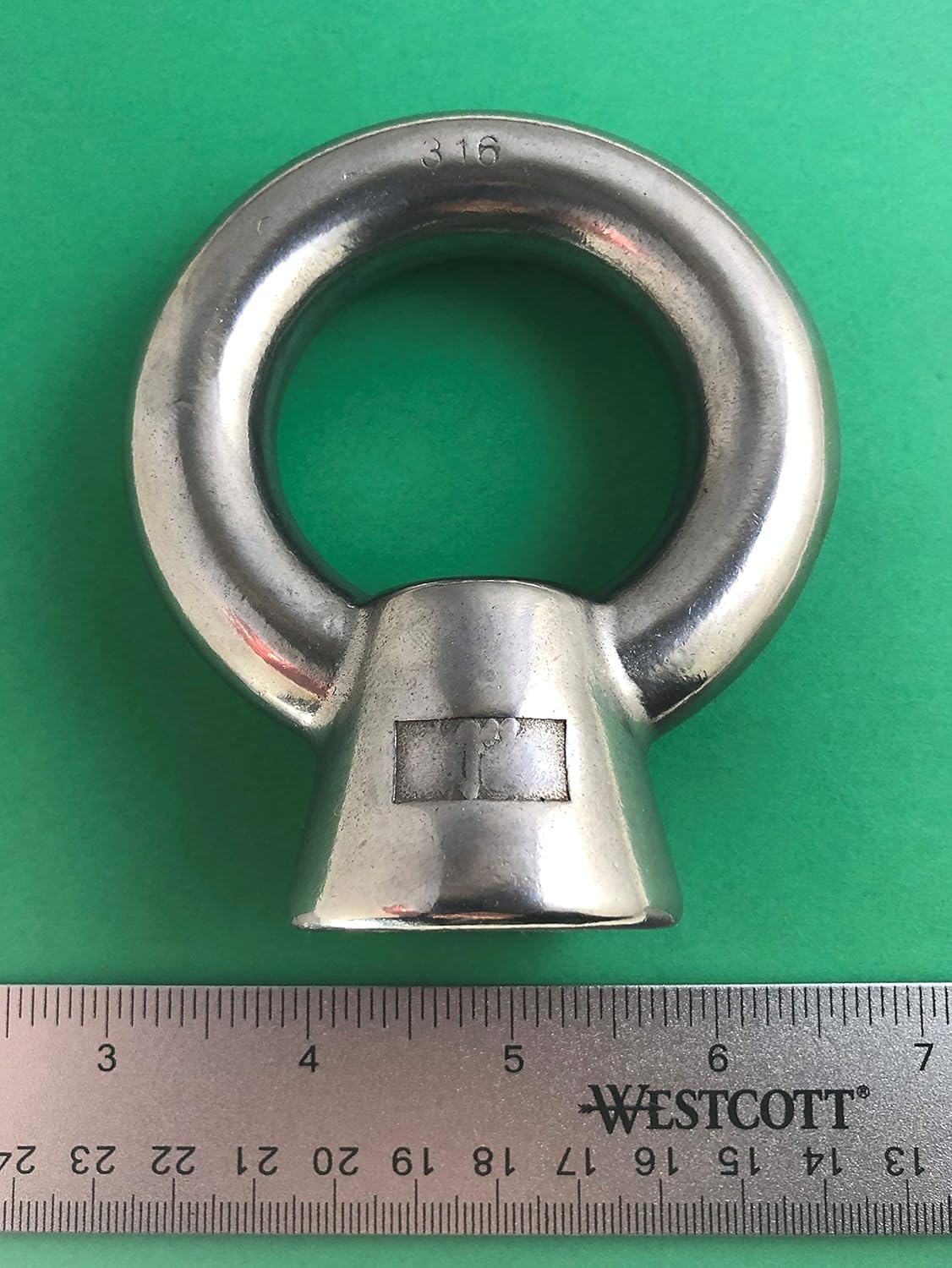 US STAINLESS Stainless Steel 316 Lifting Eye Nut 1" UNC Marine Grade Pitch of 8