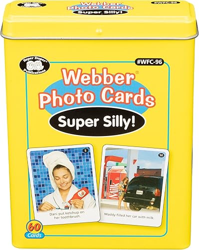 Super Duper Publications | Webber® Photo Cards - Super Silly | Actividad de terapia del habla y del lenguaje | Recurso educativo para niños |
