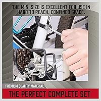 Vista 8 de Premium Midget Wrench Set - 22-Piece Mini Combination Wrench Set Metric & SAE Ignition Wrench Sets 4-10mm & 5/32'' to 7/16'' Lightweight Small Carry